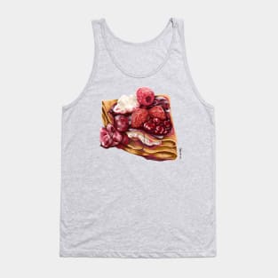 Delicious pancake with raspberry jam and cream cheese Tank Top